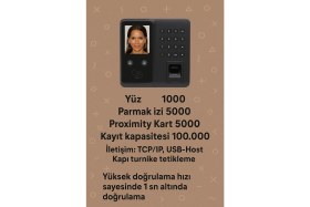 Resim Proxsen Ps-Face 610 Id Yüz +Parmak Izi+ Kartlı Personel Takip Cihazı+Maaş Yazılım 10 Kart Hediyeli 