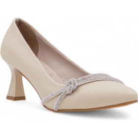 Resim Bilener 0803 Taşlı Kadın Stiletto Krem 