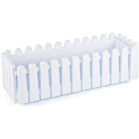 Resim Serinova Ib02 Istanbul 9 Litre Balkon Saksısı Beyaz 