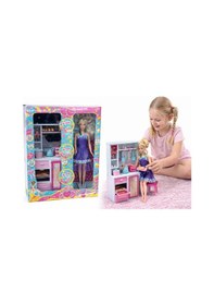 Resim Oydaş Oyuncak Bebek Mutfak Seti Fırınlı, Aksesuarlı Kız Çocuk Oyuncağı 