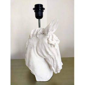 Resim NOVARTİS Polyester At Büst Abajur Boyanabilir Malzeme 42X25 Ev Dekoru 