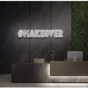Resim Makeover Yazılı Neon Tabela Beyaz 