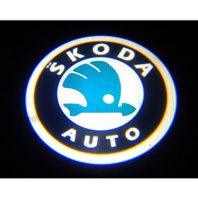 Resim Skoda Araçları Için Kapı Altı Logo 7 LED Projektör (2 Adet) 