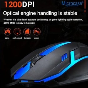 Resim Microcase Kablolu Işıklı Gaming Oyuncu Mouse - AL4928 (Siyah) 