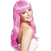 Resim Soft Pembe Uzun Parti Peruğu 