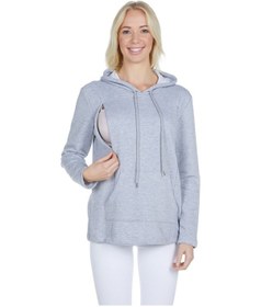 Resim Luvmabelly 4506 Pamuklu Yandan Fermuarlı Lohusa Emzirme Sweatshir 