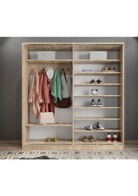 Resim Alba Sürgülü Portmanto Ayakkabılık 120 cm Meşe Ücretsiz Montaj 