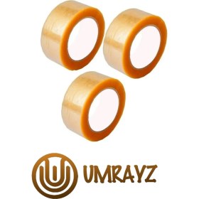 Resim Umrayz 3 Adet 45mm x 100mt Hotmelt Şeffaf Koli Bandı Süper Kalite Koli Bantı 