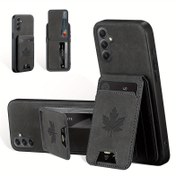 Resim Kahverengi Yapay Deri Lüks Cüzdan Telefon Kılıfı - A56/A36/A26/A16/A06/A55/A35/A25/A15/A05S/A54/A34/A24/A14/A53/A33/A23/A13/A52/A32/A12/A22/A51/A71 ile Uyumlu, Kartlık ve Ayaklıklı 