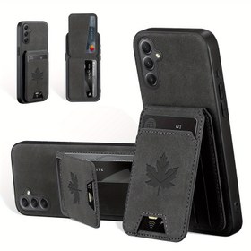 Resim Kahverengi Yapay Deri Lüks Cüzdan Telefon Kılıfı - A56/A36/A26/A16/A06/A55/A35/A25/A15/A05S/A54/A34/A24/A14/A53/A33/A23/A13/A52/A32/A12/A22/A51/A71 ile Uyumlu, Kartlık ve Ayaklıklı 