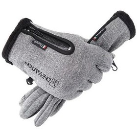 Resim Pengfushop5 Gri Xl Kış Eldiveni - Su Geçirmez, Termal Astarlı, Dokunmatik Ekran Uyumlu, Kaymaz Motosiklet Eldiveni Motosiklet İçin Eldiven 