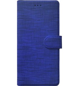 Resim Skyarc Samsung Galaxy Uyumlu Note 8 Kılıf Cüzdan Kapaklı Kartlıklı Kumaş Lacivert 