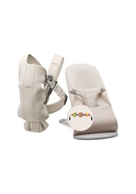 Resim Babybjörn 2'li Set Pastel Oyuncaklı Bliss Ana Kucağı & Kanguru Mini 3d Jersey Light Beige 