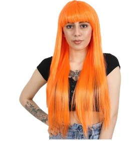 Resim Uzun Kahküllü Fiber Sentetik Peruk / Tcu - Aysc-462267 Karışık - Çok Renkli 