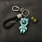 Resim Silver1 Zarif Anti-Kayıp Araba Anahtarlık Okul Çantası Çekicilik Bebek Yaratıcı Erkek ve Kadın Çift Yıldız Ayı Anahtarlık (Yurt Dışından) 