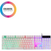 Resim Tk-03 Kablolu Rgb Gaming Klavye Beyaz 