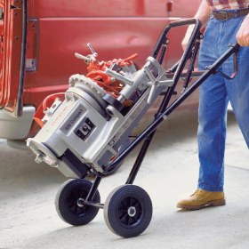 Resim Rıdgıd 58077 Model 250, 300 Compact ve 1233 Için Tekerlekli Katlanabilir Tezgah Pafta Sehpası 