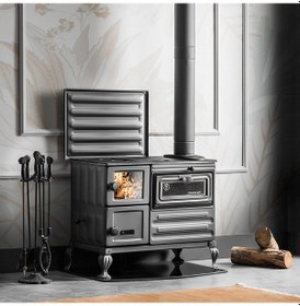 Resim Erendemir Kuzine Em804B-T-P Tuğlalı Pik Ayaklı Şömine 