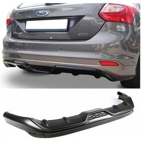 Resim Ford Focus 3 Hb Sport Difüzör Arka Ek 2015 Mat Siyah Plastik 