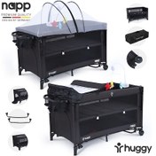 Resim Huggy Napp 6in1 Anne Yanı Park Yatak Oyun Parkı + Yatak 70x120 