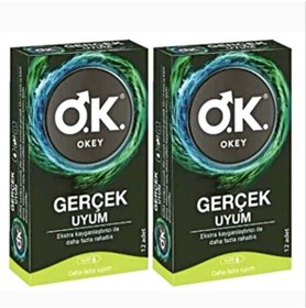 Resim Okey Gerçek Uyum Prezervatif 2 x 10'lu 