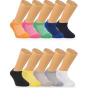 Resim Ozzy Socks 10 Çift Dikişsiz Pamuklu Bebek Çocuk Görünmez Sneaker Patik Çorap 