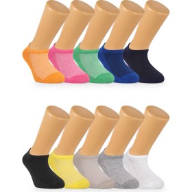 Resim Ozzy Socks 10 Çift Dikişsiz Pamuklu Bebek Çocuk Görünmez Sneaker Patik Çorap 