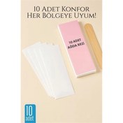 Resim S'82 BX 10’lu Ağda Bezi Seti + Spatula | Her Bölgeye Uyumlu | Evde Pratik Tüy Alma İçin 