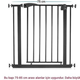 Resim Bebek Güvenlik Kapısı - Siyah Standart 
