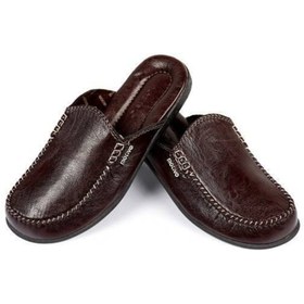 Resim Motivo Erkek Kahverengi Ev Terliği 