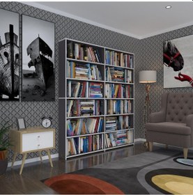 Resim Kenzlife Kitaplık Süper Ga 180 160 19 Gri 6 Katlı 2 Bölme Çift Bölme Opsiyonlu Ofis Mutfak Banyo Dolabı Arkalıksız 