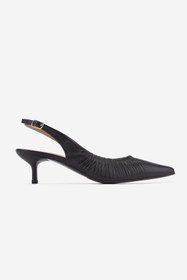 Resim Valmenti Kadın Hakiki Deri Kahverengi Slingback Ayakkabı VLM6863 - 35 