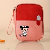 Resim Disney Mickey Mouse Aile İlaç Organizatör Çantası, Taşınabilir Seyahat İlk Yardım Seti - Ofis ve Dış Mekan Kullanımı İçin Gıda Temassız Tıbbi Saklama Kesesi 