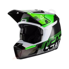 Resim Leatt motosiklet cross enduro kaskı GPX 3.5 V22 siyah yeşil L 