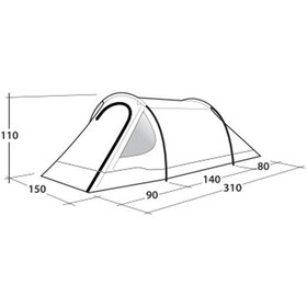 Resim Outwell Earth 2 Blackroom 2 Kişilik Çadır Beyaz - Kırmızı 