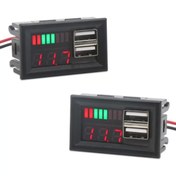 Resim TIEE OEM Usb Soketli Voltmetreli Akü Kapasite Göstergesi 12v Pil Uyumlu 