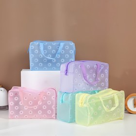 Resim Harika Fiyat! Büyük Kapasiteli 5 Parça PVC Seyahat Çantası Seti, Şeffaf Yıkama Torbaları ve Fermuarlı Kapatma ile Dış Mekan Gezileri ve Oyun Zamanları İçin Mükemmel 