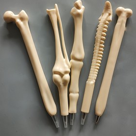 Resim 1 adet, 1 adet/3 adet Kemik Şeklinde Geri Çekilebilir Tükenmez Kalem - Hemşireler, Doktorlar ve Ofis Kullanımı İçin Mükemmel Hediye 