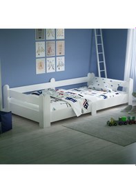 Resim Tuliplifeyapımarket Tuliplife Montessori Karyola Beyaz Oval Köşe (512283678) 