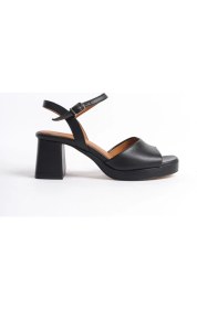 Resim Mubiano Collection Mubiano Hakiki Deri Collection Kadın Topuklu Sandalet Siyah -MCBRG5517-S 