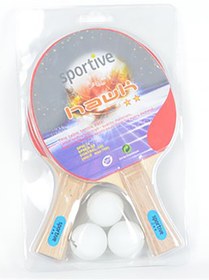 Resim Sportive Hawk Masa Tenisi Seti (2 Raket + 3 Top) 