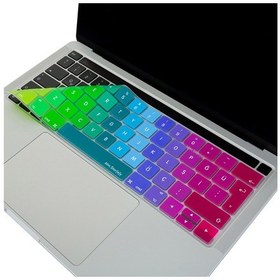 Resim Macbook Pro Klavye Koruyucu Türkçe Q A1706 A1989 A2159 A1707 A1990 İle Uyumlu Dazzle Pembe Yeşil 