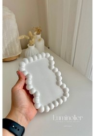 Resim Bernami Mum Pinterest Dekoratif İnci Detaylı Tepsi Diğer 