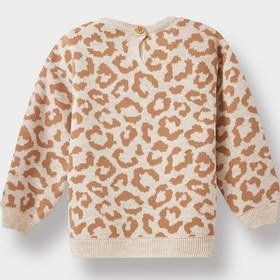 Resim Defacto Kız Bebek Bisiklet Yaka Leopar Desenli Kazak F2602a525wnbg744 Bej 