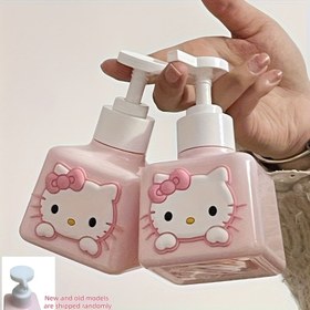Resim Sanrio One Boxing Cat Şişe - Sevimli Sanrio Karakter Tasarımı, Yüksek Kaliteli Yeniden Doldurulabilir El ve Duş Jeli Pompası, Dayanıklı Plastik, Ev, Seyahat ve Ofis Kullanımına Uygun Taşınabilir 