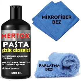 Resim Mertox Otomobil Araç Araba Oto Pasta Ince Çizik Giderici Boya Parlatıcı 500ML Temizleme Bakım 