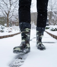 Resim belixspor Konçlu Peluşlu Unisex Yağmur Çizmesi 36-40 Yeni Askeri Kamuflaj 