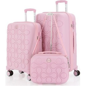 Resim Mçs Polipropilen 3lü Valiz Seti Orta & Kabin & Makyaj V376 S23sy1000052-set 00070 Pudra 