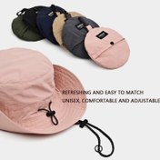 Resim 1 Adet 2025 Hafif Katlanabilir Outdoor Kova Şapka - Ayarlanabilir Boyunluklu Güneş Koruyucu Unisex Seyahat Şapkası, Nefes Alabilen Kumaşa Dayanıklı Yürüyüş, Kamp ve Plaj İçin (Siyah), Stil Sahibi Kamp Aksesuarı, Kolay Temizlenebilir Başlık 