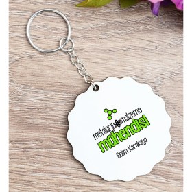 Resim Hediye Dükkanı Kişiye Özel Metalurji ve Malzeme Mühendisi Ahşap Anahtarlık 